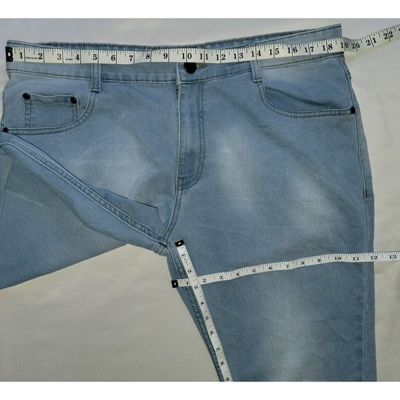 Men's Public Record Denim Stretch Slim Fit Jeans Light Wash Size 36Wx32L - Picture 8 of 9